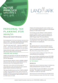 April 2020 - Personal Tax Planning for 2020/21